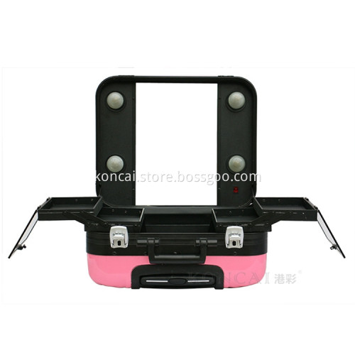 Sky Blue Cosmetics Case Beauty Makeup Box Wholesale Travel Vanity Case